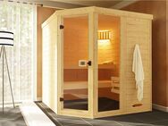 weka Sauna Massivholz-Elementsauna LAUK, BxTxH: 192 x 192 x 200 cm, 38 mm, Blockbohlen, vorgefertigte Elemente