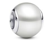 Pandora Runder Anhänger Silber Charm Weiße Perle