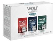 Wolf of Wilderness Adult - Mixpaket - Pouch 12 x 125 g: 4x Canadian Woodlands, 4x Scandinavian Fjords, 4x Mediterranean Coastlines