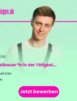 Metallbauer*in in der Tätigkeit einer*s Bühnenhandwerker*in (m/w/d) Vollzeit / Teilzeit - Köln