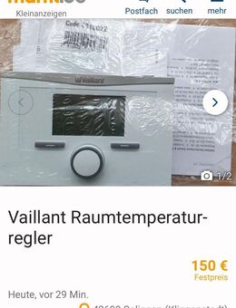 Raumtemperaturregler Vaillant - Solingen (Klingenstadt)