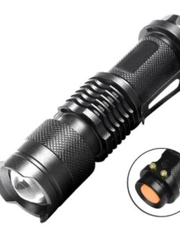 Schwarze Mini Militär Taschenlampe - Radevormwald (Stadt auf der Höhe) Zentrum