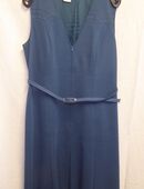 Kleid, blau, Stickerei, Gürtel, Gr. 46 in 33334