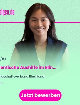 Studentische Aushilfe (m/w/d) im klinischen Risiko- und Innovationsmanagement - Köln