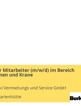 Technischer Mitarbeiter (m/w/d) im Bereich Baumaschinen und Krane - Georgsmarienhütte