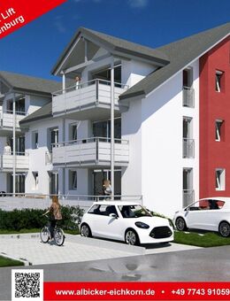 4 Zi. + Galerie DG mit Balkon ca. 104 m² mit Lift, Klimafreundlicher Neubau- Jestetten Altenburg - Jestetten