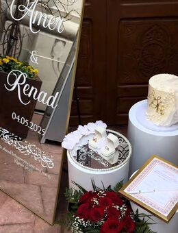 Dekoration Hochzeit Geburtstag Standesamt Verlobung Willkommensschild Ringtablett - Gelsenkirchen Hassel