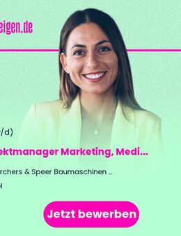 Projektmanager Marketing, Medien & Events (m/w/d) - Kiel