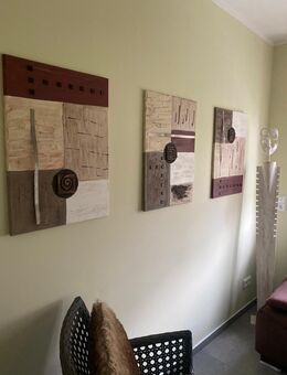 Collagen in Acryl auf Leinwand und Holzkeilrahmen -Original- und einzigartig, selbst gefertigt - Rehfelde