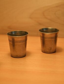 4 kleine Zinnbecher - Prien (Chiemsee)