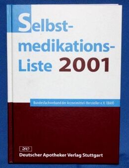 Selbstmedikationsliste 2001 - Herausgeber ist der Bundesverband der Arzneimittel-Hersteller - Niederfischbach