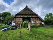 Historisches Fachwerkhaus: Gepflegte 4-Zi.-Wohnung mit Garten, Terrasse u. Carport in 19217 Thandorf - Thandorf
