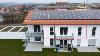 NEUBAU, 3 Zimmer, KfW 40 QNG mit 76,73 m², 1. OG mit Balkon, Whg #8