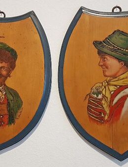 Bayern Tracht Holz Bild Schnitzerei Dirndl Trachtenhut Dekoration Kunst Handarbeit - Nürnberg