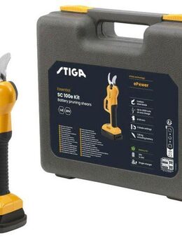 STIGA GARDEN Akku-Astschere SC 100e, (Set), 500 Watt Motor, Karbonstahl-Klinge, inkl. Akku und Ladegerät