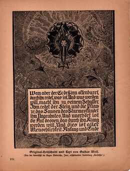 Alte Grafik : Original - Holzschnitt und Text von Gustav Wolf. , Blatt 27cm x 21cm , M7 - Görlitz