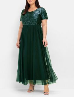 Abendkleid m. Paillettenoberteil tiefgrün - Heilbronn