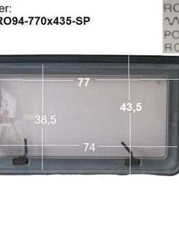 Bürstner Alkoven Wohnmobilfenster ca 77 x 43,5 bzw 74 x 38,5 (zB F290 Ducato Aufbau BJ 90) Roxite 94 D399 gebraucht - Sonderpreis - Schotten Zentrum