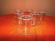 6 Teegläser mit Glasuntersetzer JENAER GLAS, Tee -,Punsch - und Bowlegläser - Zeuthen