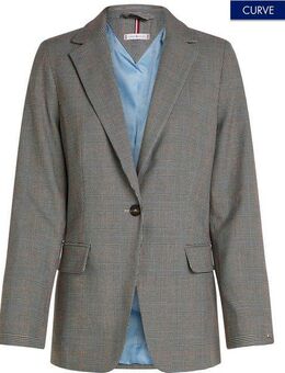 Tommy Hilfiger Curve Kurzblazer CRV POW CHECK REGULAR BLAZER Große Größen
