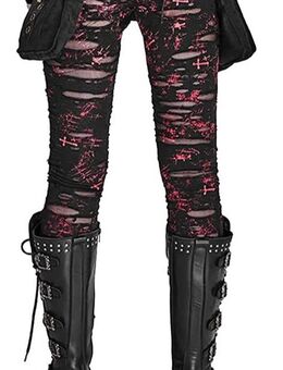 Legging Punk Frauen Hosen M Gothic Broken Mesh Fashion - Aalen