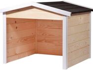 dobar Mähroboter-Garage, BxTxH: 68x76x52 cm, aus Holz in natur, mit Bitumen-Dach