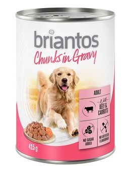 Briantos Chunks in Gravy 6 x 415 g - Rind und Karotten