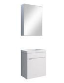 2 tlg. Badmöbel Set Waschplatz inkl. Spiegelschrank Weiss Retoure in 32051