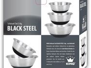 KING Schüssel Black Steel, Edelstahl, (Set, 3-tlg), für den täglichen Gebrauch