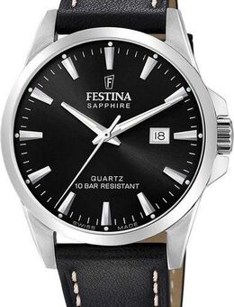 Festina Quarzuhr Swiss Made Collection F20025/4, Armbanduhr, Herrenuhr, Damenuhr, Swiss Made, Lederarmband, Datum