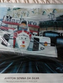 Kunstdruck von H,J,Wagner Ayrton Senna King of Monaco - Ravensburg