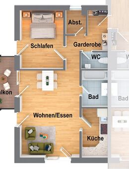 2,5-Zimmer-Wohnung: 73 m², mit Balkon, separatem WC & Keller, Erstbezug 2025, in 73117 Wangen bei Göppingen kaufen (143) - Wangen