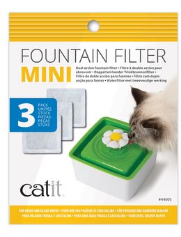 Catit 2.0 Flower Fountain MINI - Zubehör: 3er Set Ersatzfilter (OHNE Trinkbrunnen)