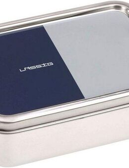 LÄSSIG Lunchbox Solid, blue, Edelstahl, Silikon, (1-tlg), aus Edelstahl