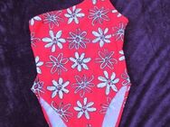 NEU * Sexy * ausgefallen * 70er Jahre * Blumen * Blüten * Flower- Power * One Shoulder * Badeanzug * Body * Einteiler "Sport eve's" Made in Germany * Gr. 36- 38/ S * rot * weiß * - Riedlingen