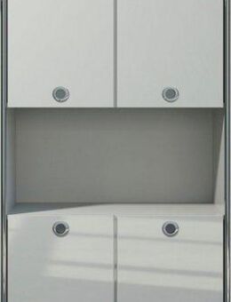 Places of Style Aktenschrank Imperia Hochglanzoptik mit eleganter Chromumrahmung - Made in Italy