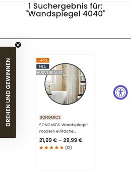 Wandspiegel 40*40 original verpackt - Güstrow