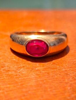 RING 585ER GOLD MIT ECHTEM RUBIN STEIN - Berlin Charlottenburg-Wilmersdorf