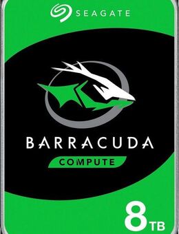 Seagate BarraCuda interne HDD-Festplatte (8 TB) 3,5" 220 MB/S Lesegeschwindigkeit, Bulk