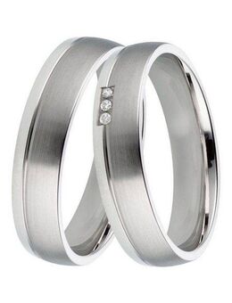 DOOSTI Trauring Schmuck Geschenk Silber 925 Trauring Ehering Partnerring LIEBE, Made in Germany, wahlweise mit oder ohne Brillanten