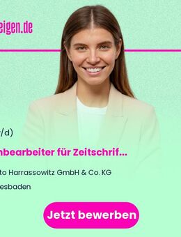 Sachbearbeiter (m/w/d) für Zeitschriftenabonnements für Universitätsbibliotheken - Wiesbaden