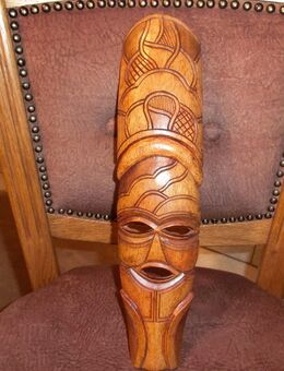 Holzmaske Deko/ afrikanisches Design/ 37 cm x 10 cm - Duisburg