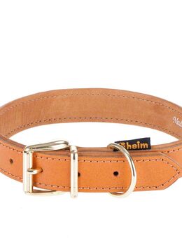 Heim Lederhalsband Buffalo, cognac - Größe 55: 40 - 50 cm Halsumfang