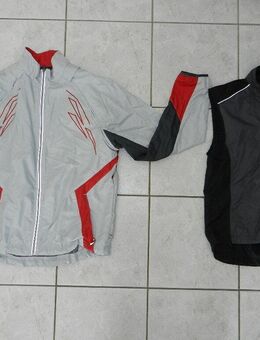 2x Crane Radweste schwarz / Jacke - Weste 2in1 grau silber, Gr. S - Chemnitz