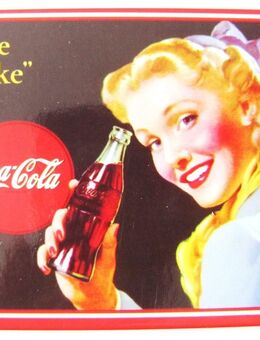 Coca Cola - Frau prostet zu - Magnetschild - Doberschütz