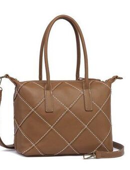 COLLEZIONE ALESSANDRO Schultertasche Patches, handwerklich gefertigt mit Kontrastnaht