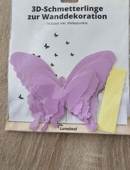 NEU - OVP - 3D - 14 Schmetterlinge zur Wanddekoration (lila) incl. Klebepunkten - Berlin Reinickendorf