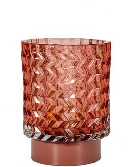Pauleen LED Tischleuchte Sweet Glamour mobile Rose Glas/Metall, LED fest integriert, Warmweiß, E14, Timer Batterie