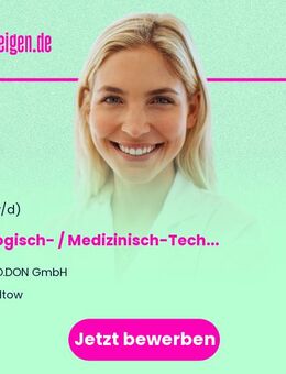 Biologisch- / Medizinisch-Technische Assistenz (m/w/d) in der Arzneimittelherstellung - Teltow