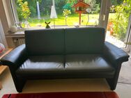 2 Sofas Couch Leder schwarz - Castrop-Rauxel